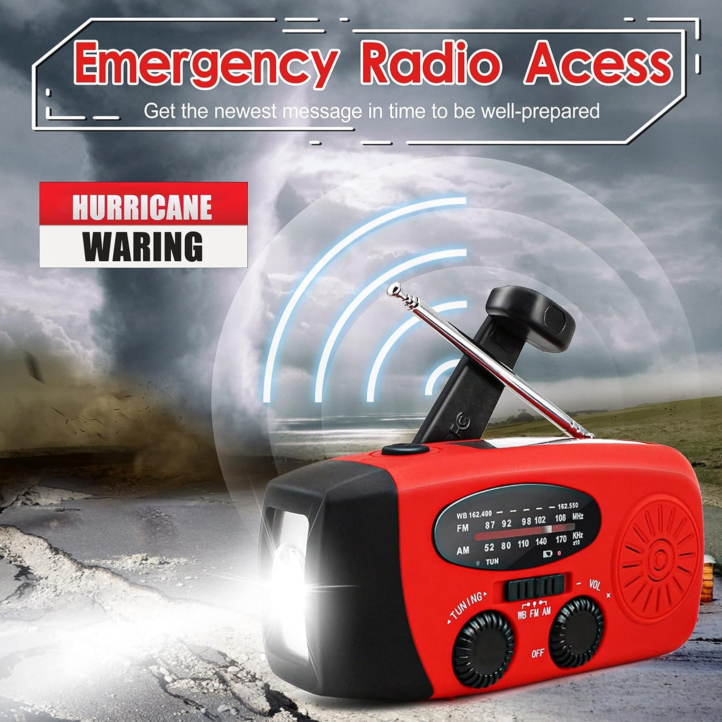 PrepPower™ Emergency Solar Radio & Battery